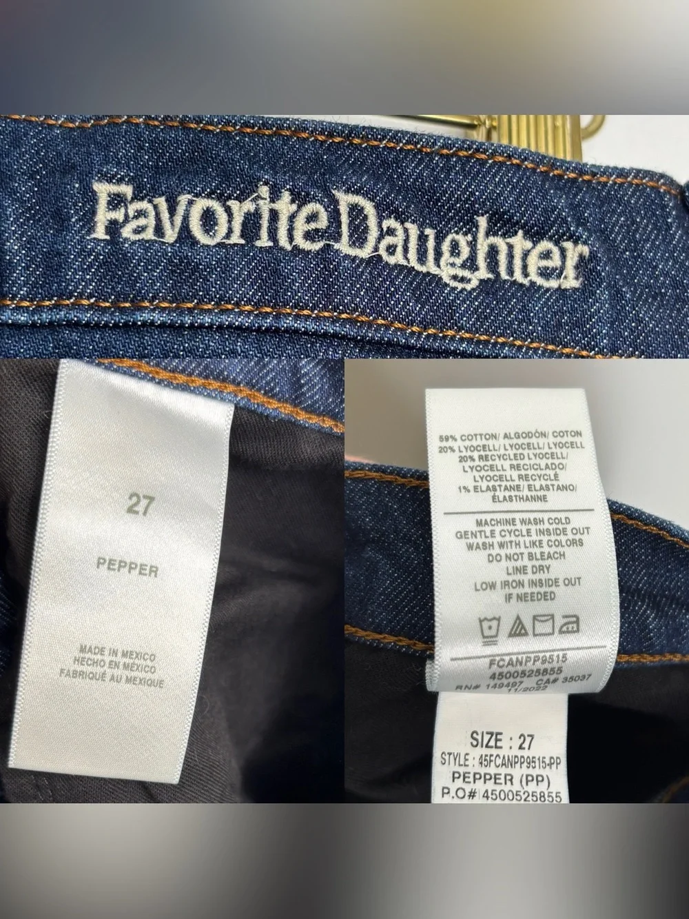 Favorite Daughter Valentina Super High Rise Flare Jeans Pepper 27 Dark Wash